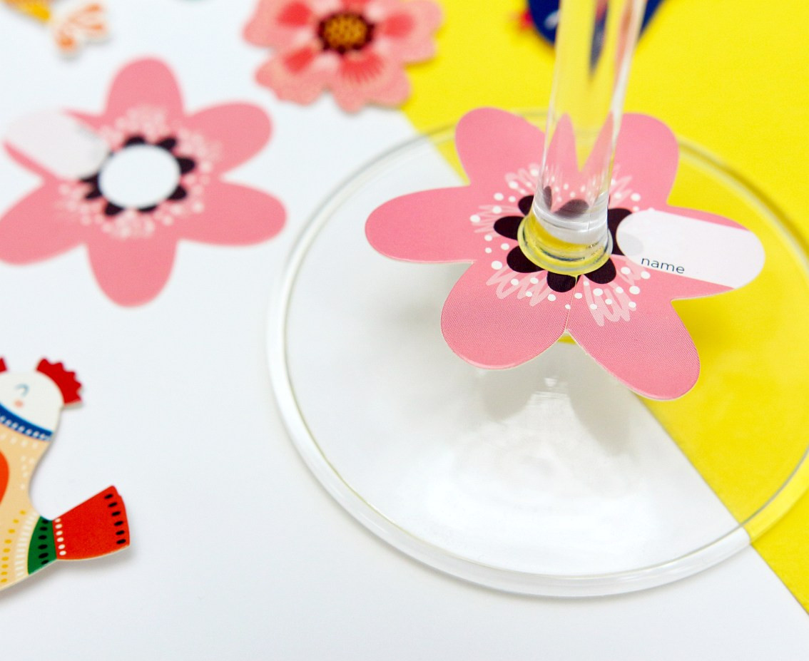 Glass place cards Summer - Have Fun, 6 pcs